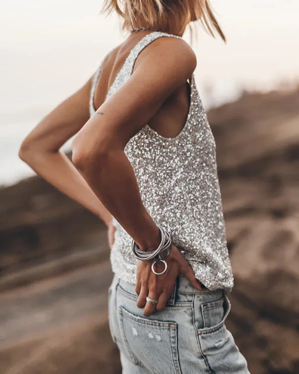 Aspen Sequin Tank Top