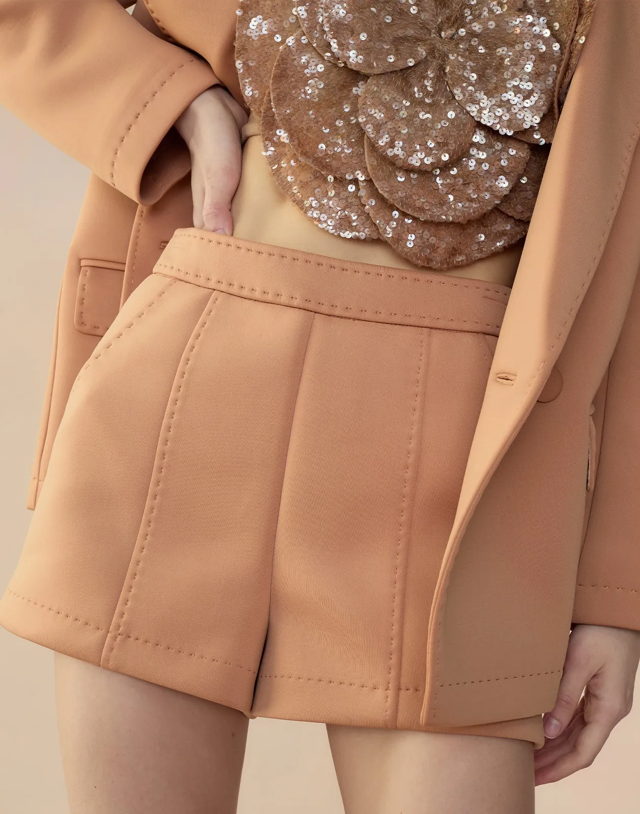 Bonded Pick Stitch Shorts