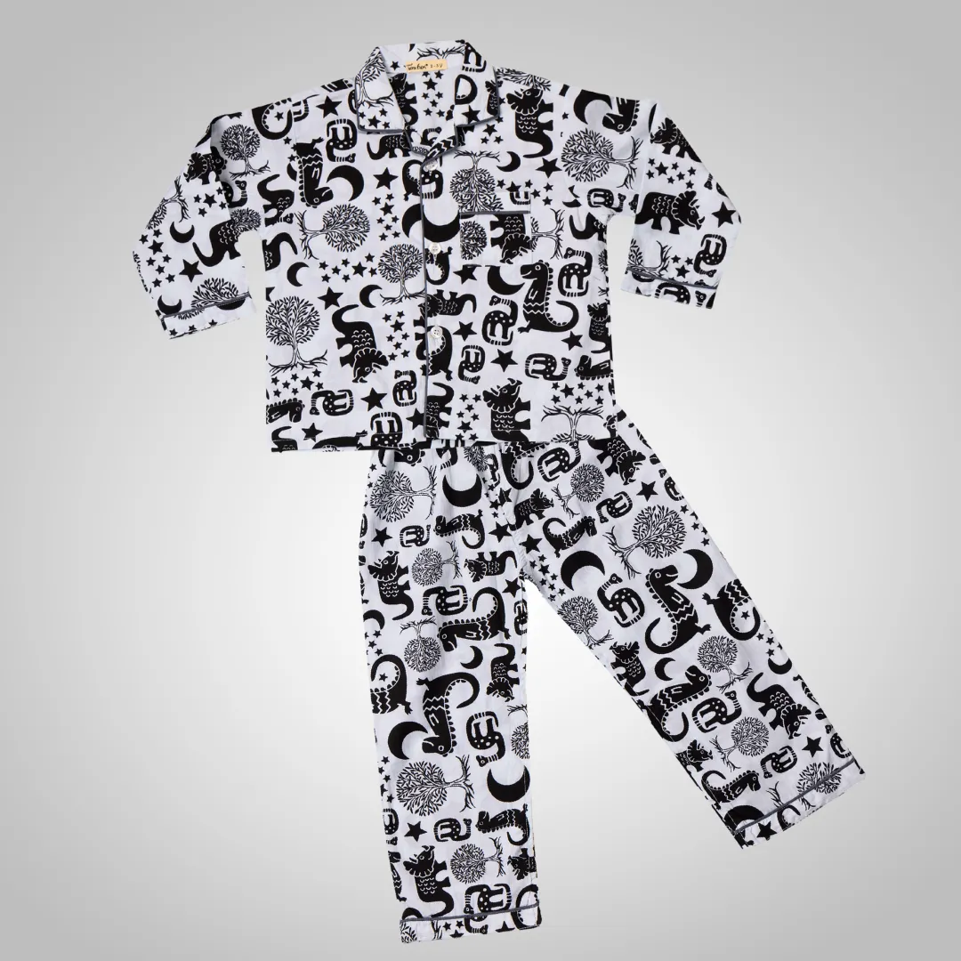 Cotton Night Suit for Kids | Dinosaur Dancing