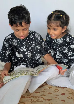 Cotton Night Suit for Kids | Nayantaara Black