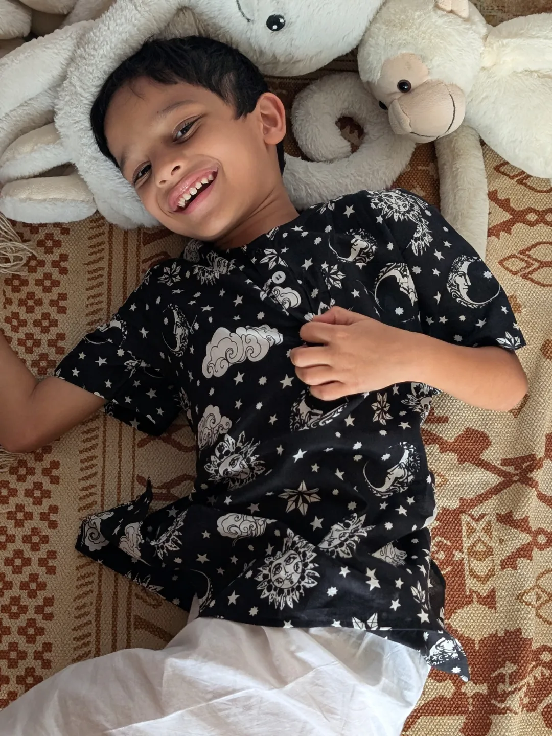 Cotton Night Suit for Kids | Nayantaara Black