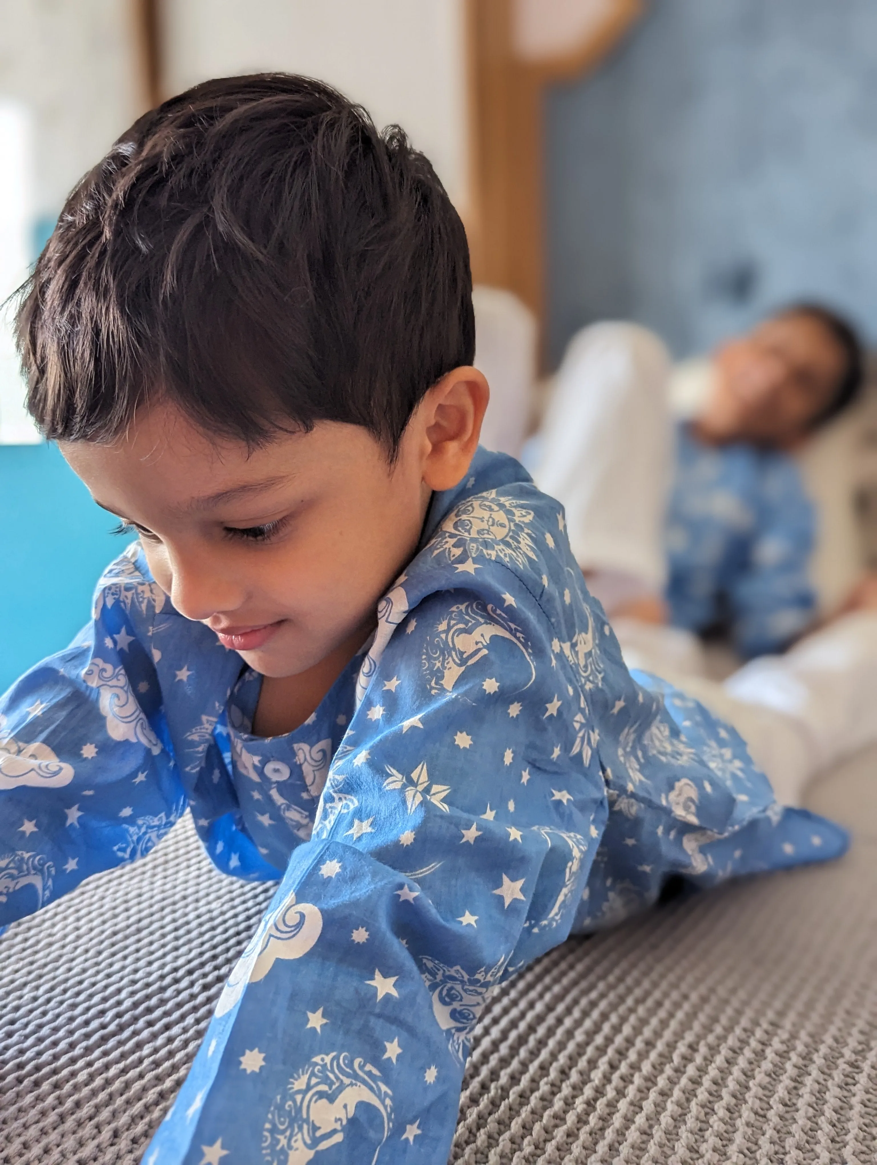 Cotton Night Suit for Kids | Nayantaara Blue