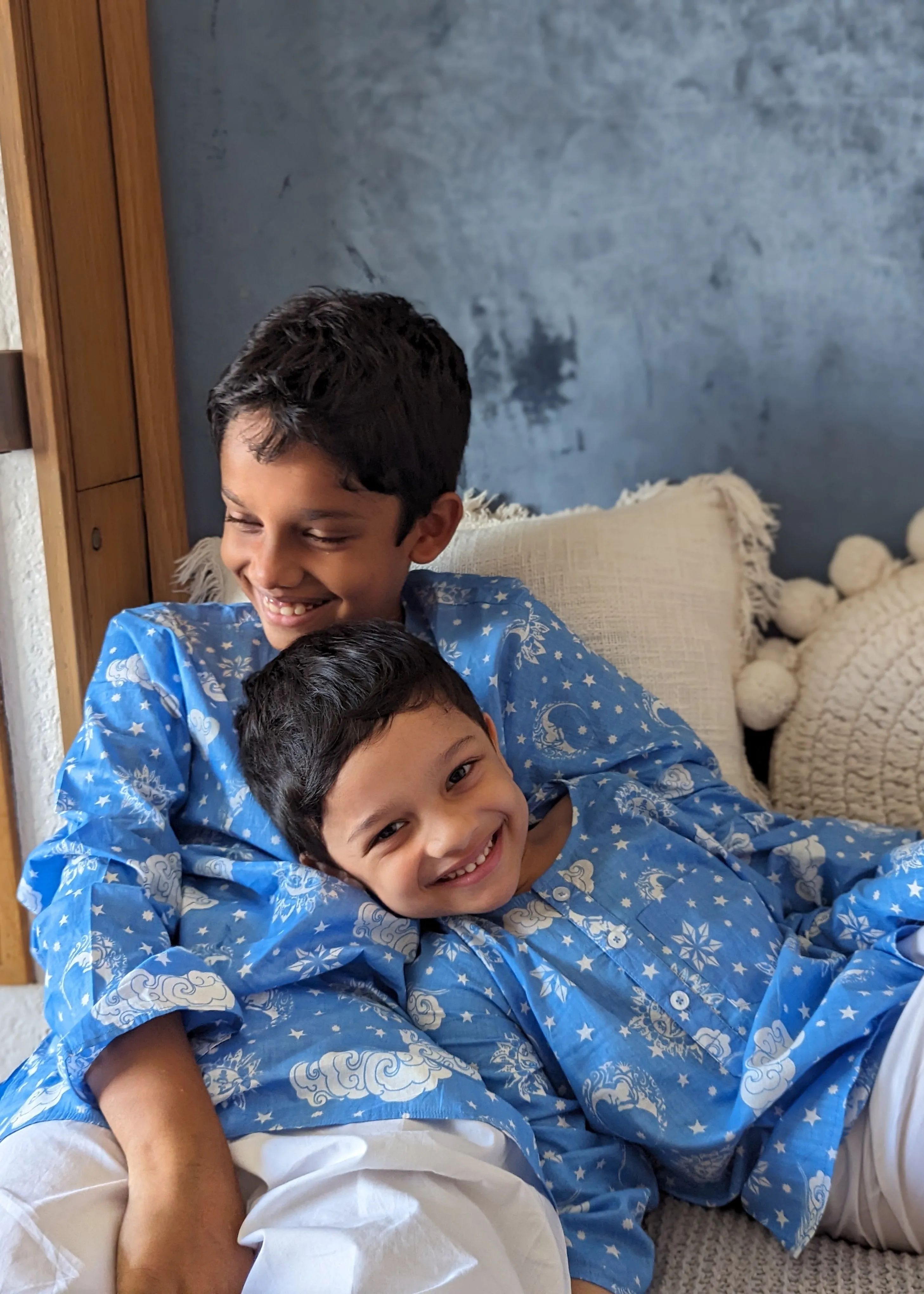 Cotton Night Suit for Kids | Nayantaara Blue