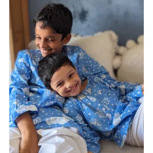 Cotton Night Suit for Kids | Nayantaara Blue