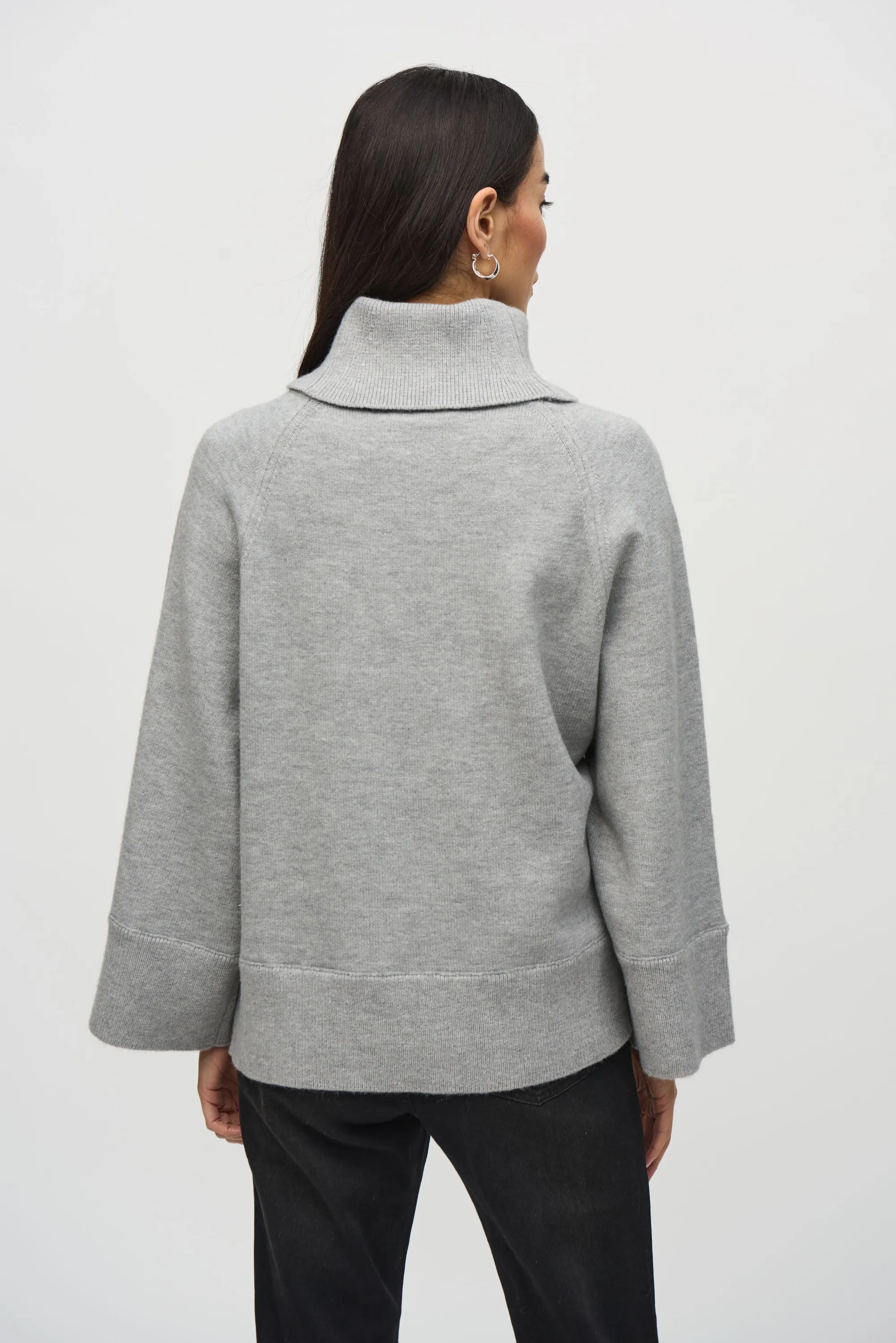 COWL NECK SEQUIN FRONT TOP