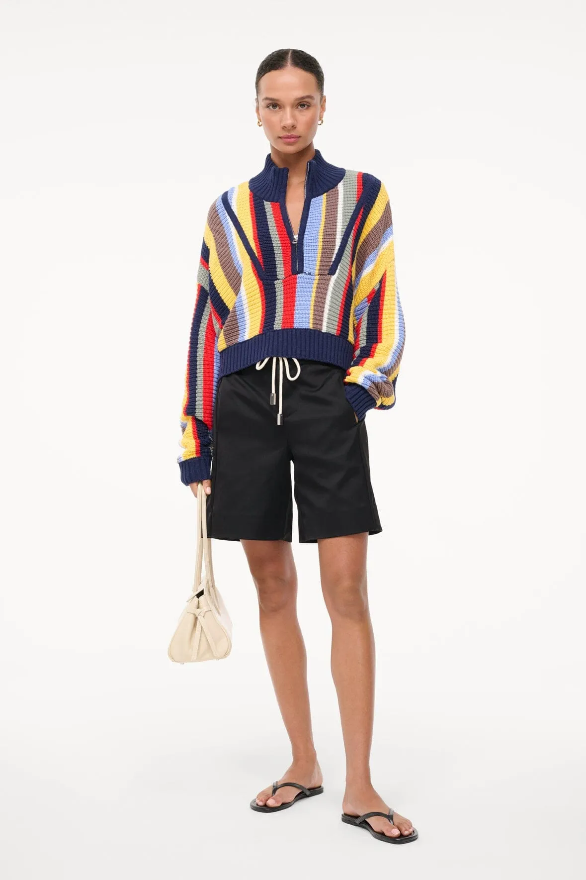 CROPPED HAMPTON SWEATER | MARKET STRIPE