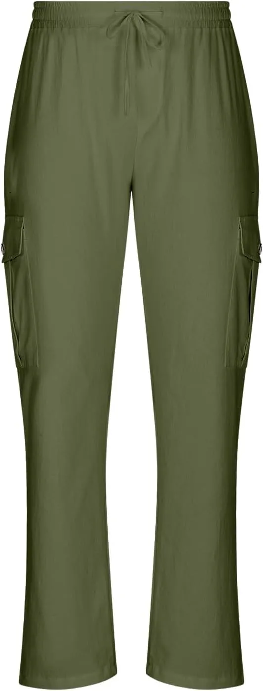 Ctreela Men Baggy Sweatpants Casual Autumn Straight Leg Basic Beach Pants Solid Drawstring Elastic Waisted Lounge Pants