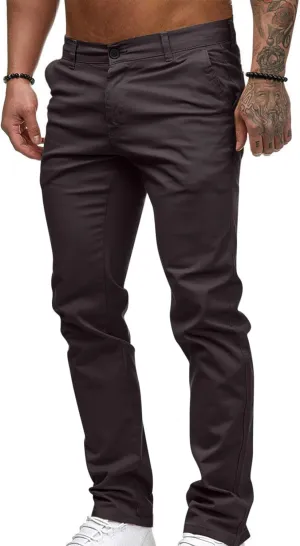 Ctreela Mens Slim Fit Work Pants Slacks Low Rise Dressy Casual Tapered Trousers Flat Front Plus Size Dress Suit Pants S-4XL