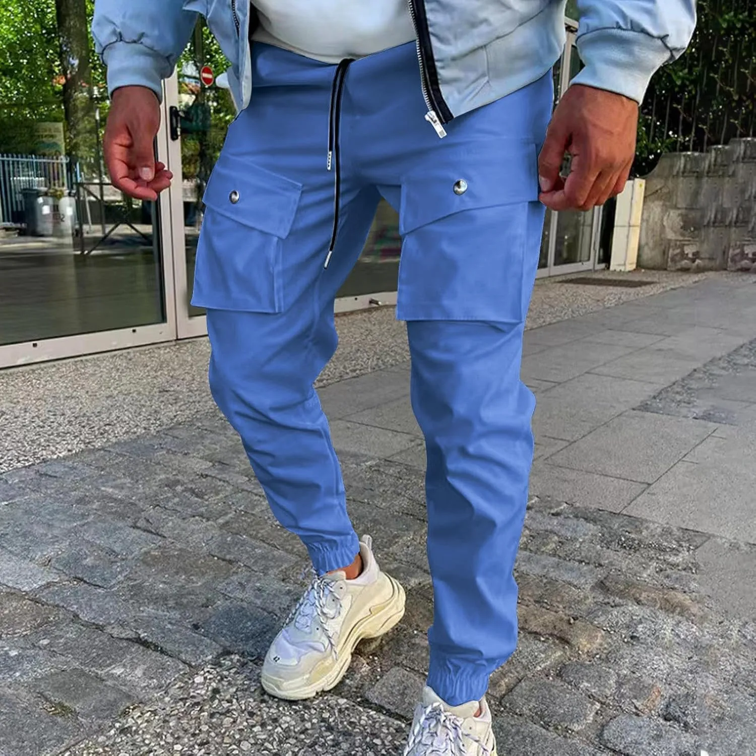 Designer Slim Fit Jogger Mens Joggers Pants Casual Workout Running Gym Sweatpants with Drawstring Cargo Hiking Pants