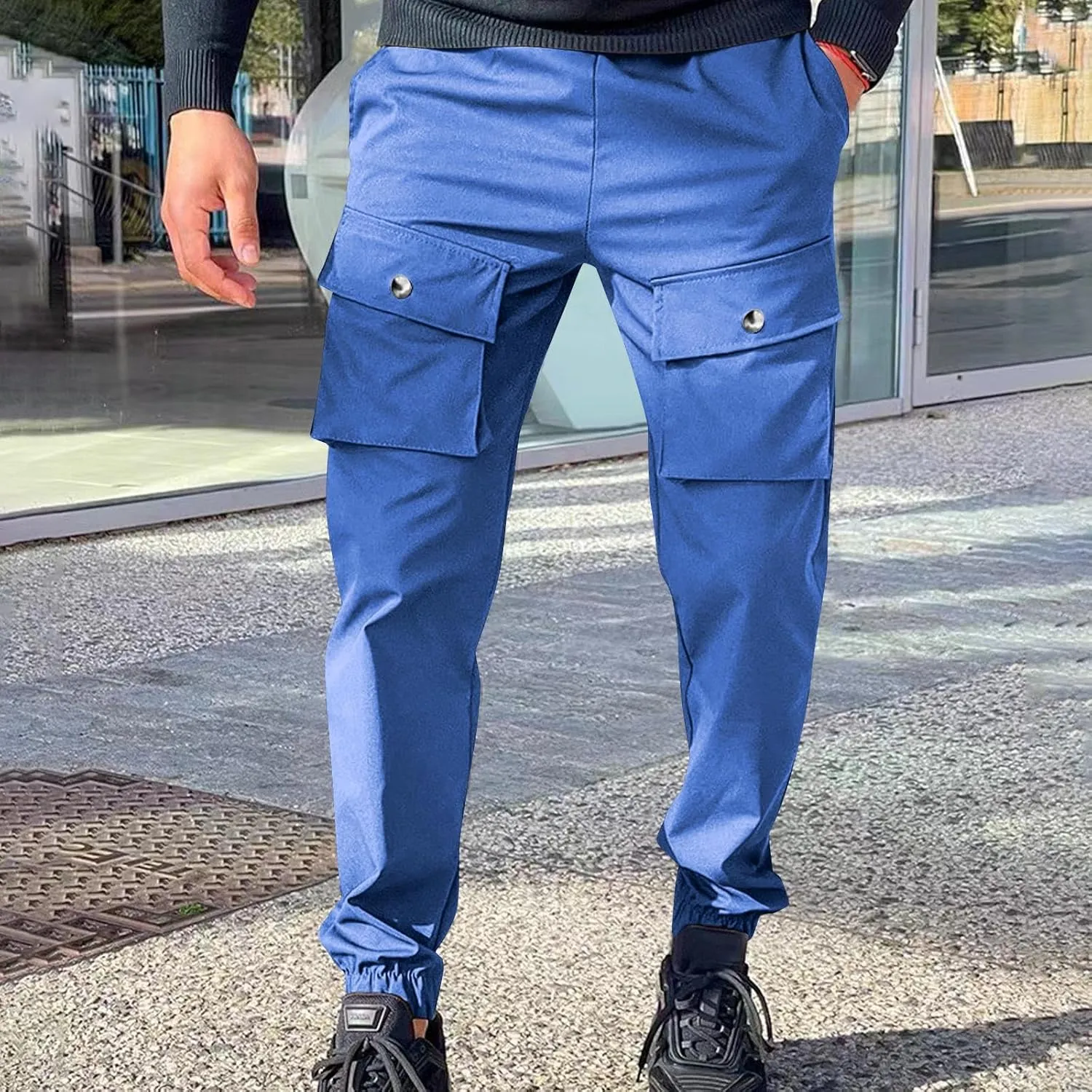 Designer Slim Fit Jogger Mens Joggers Pants Casual Workout Running Gym Sweatpants with Drawstring Cargo Hiking Pants