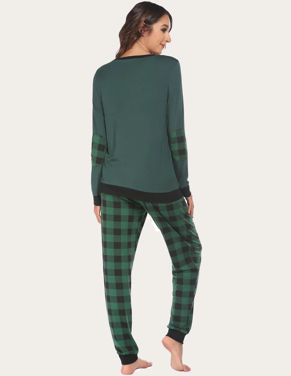 Ekouaer Soft Plaid Pajama Set (US Only)