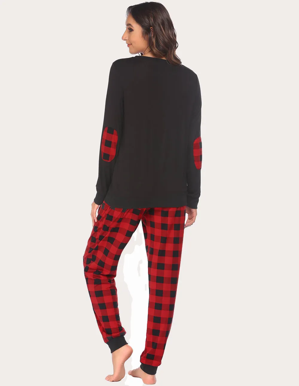 Ekouaer Soft Plaid Pajama Set (US Only)