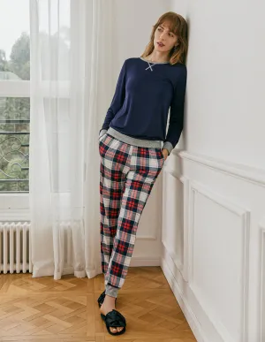 Ekouaer Soft Plaid Pajama Set (US Only)