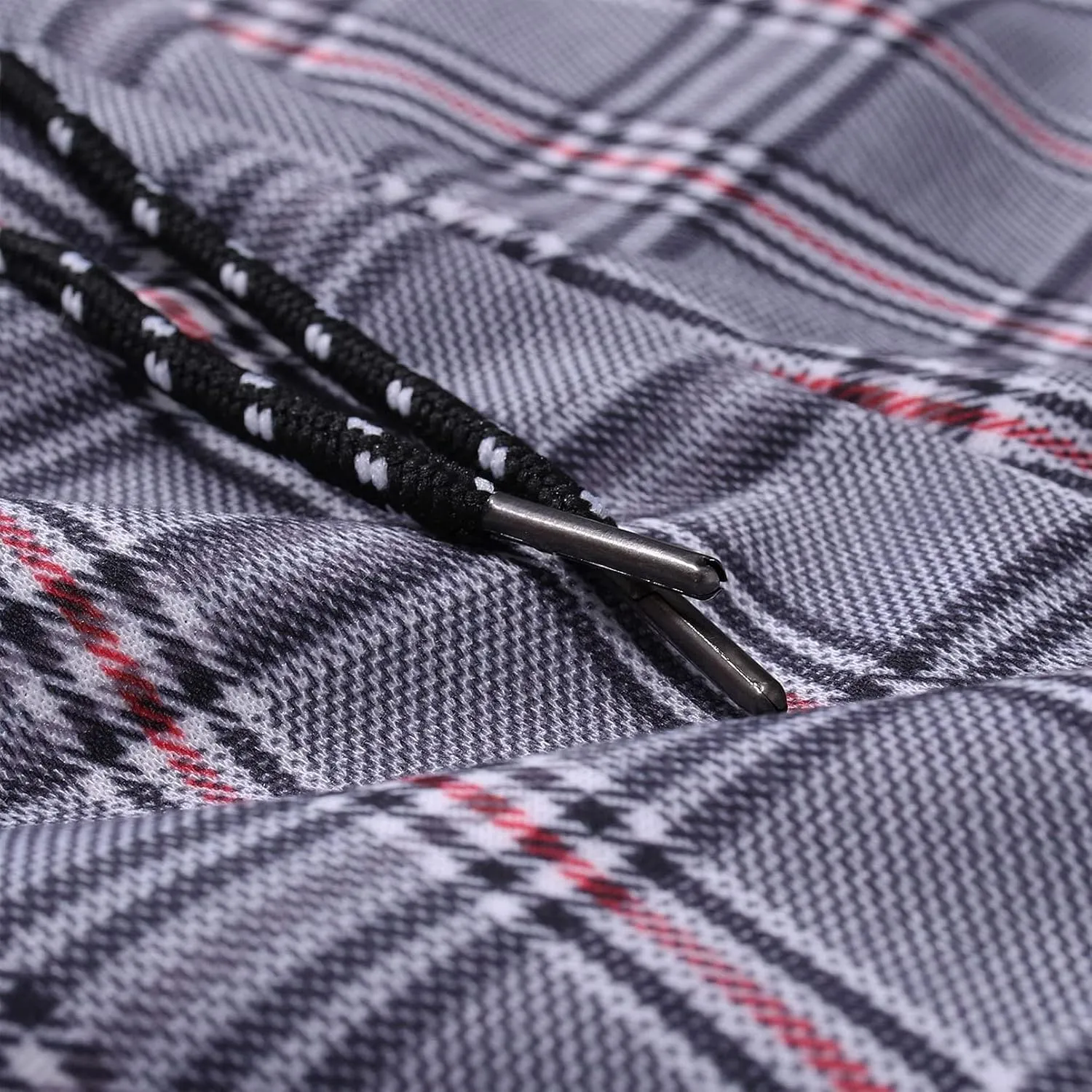 GTHTTT Men's Fashion Plaid Pants Chinos Casual Trousers Slim Fit Drawstring Tapered Stretch Workout Jogger Sweatpants Plaid