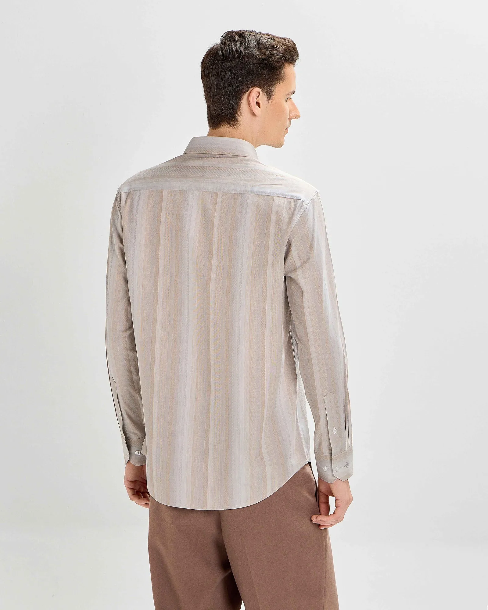 Indian Tan Striped Shirt