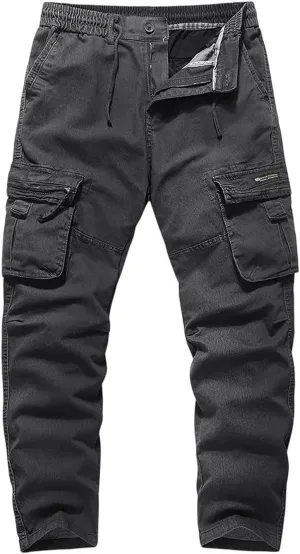 Men's Casual Cargo Pants Slim Fit Running Training Joggers