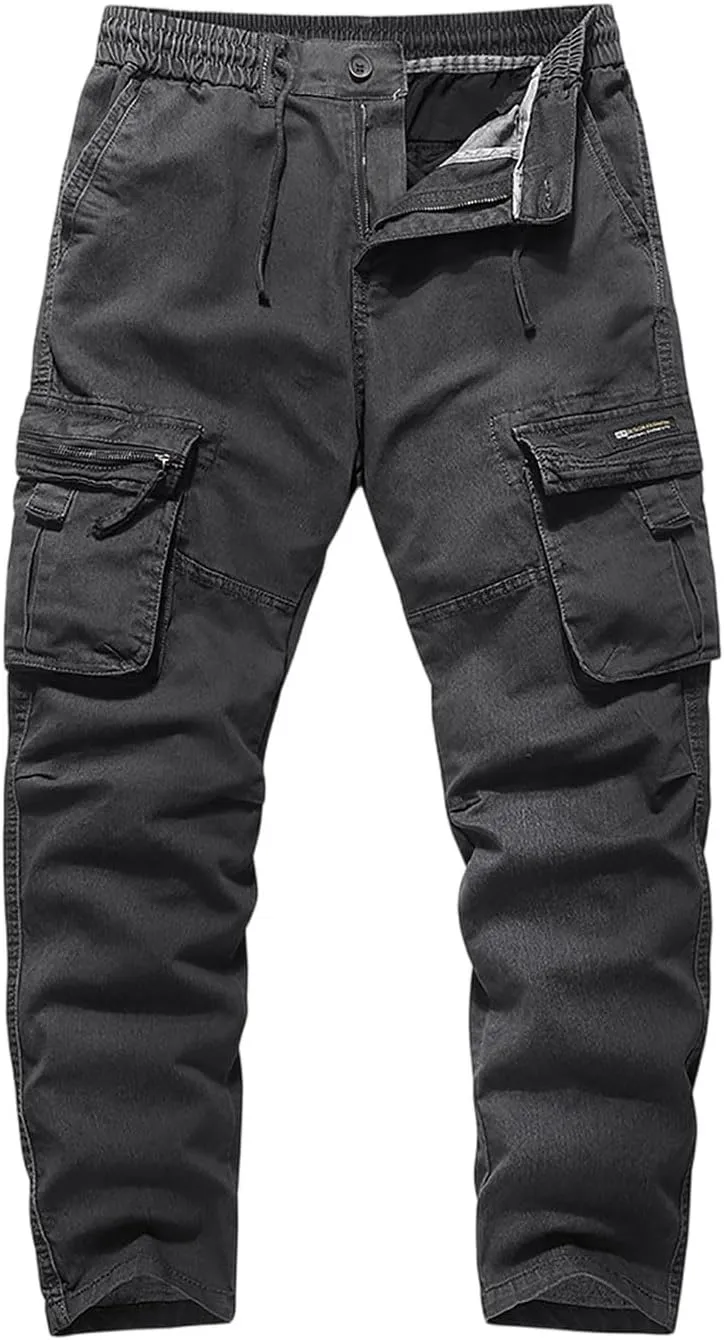 Men's Casual Cargo Pants Slim Fit Running Training Joggers