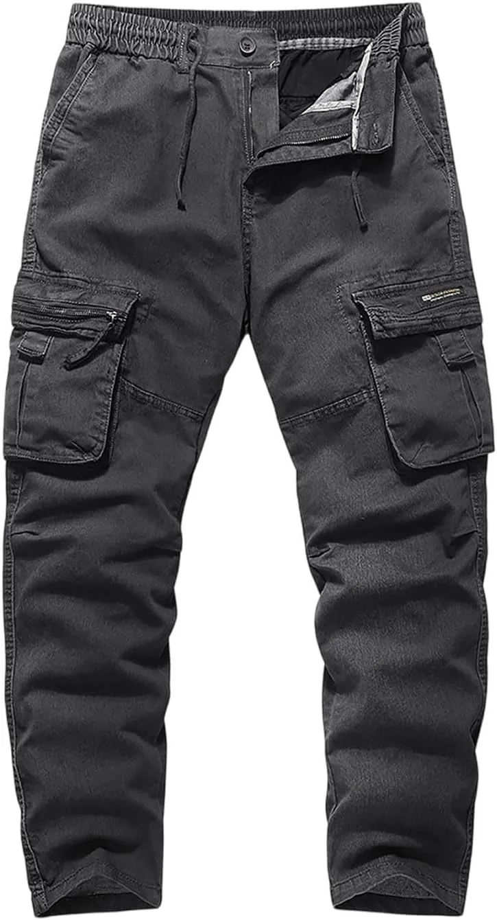 Men's Casual Cargo Pants Slim Fit Running Training Joggers