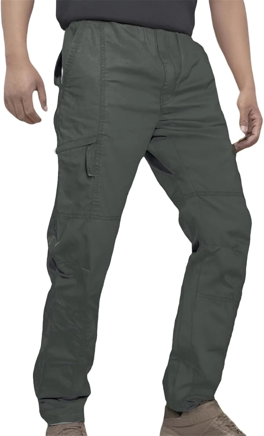 Men's Casual Cargo Pants Straight-Leg Slim Fit Pants