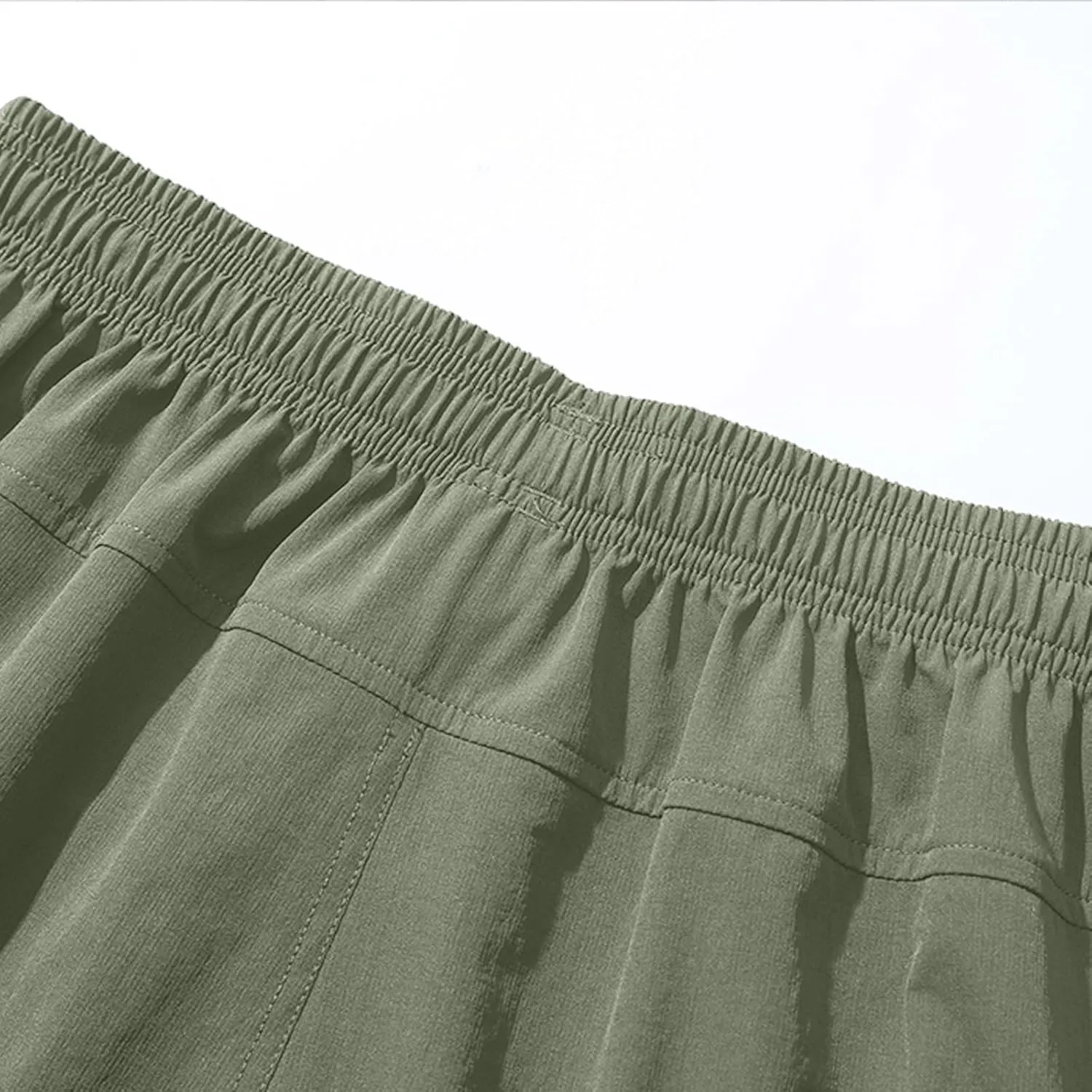 Mens Casual Joggers Pants Elastic Drawstring Tapered Cargo Hiking Pants Outdoor Track Sweatpants with Multi Pockets