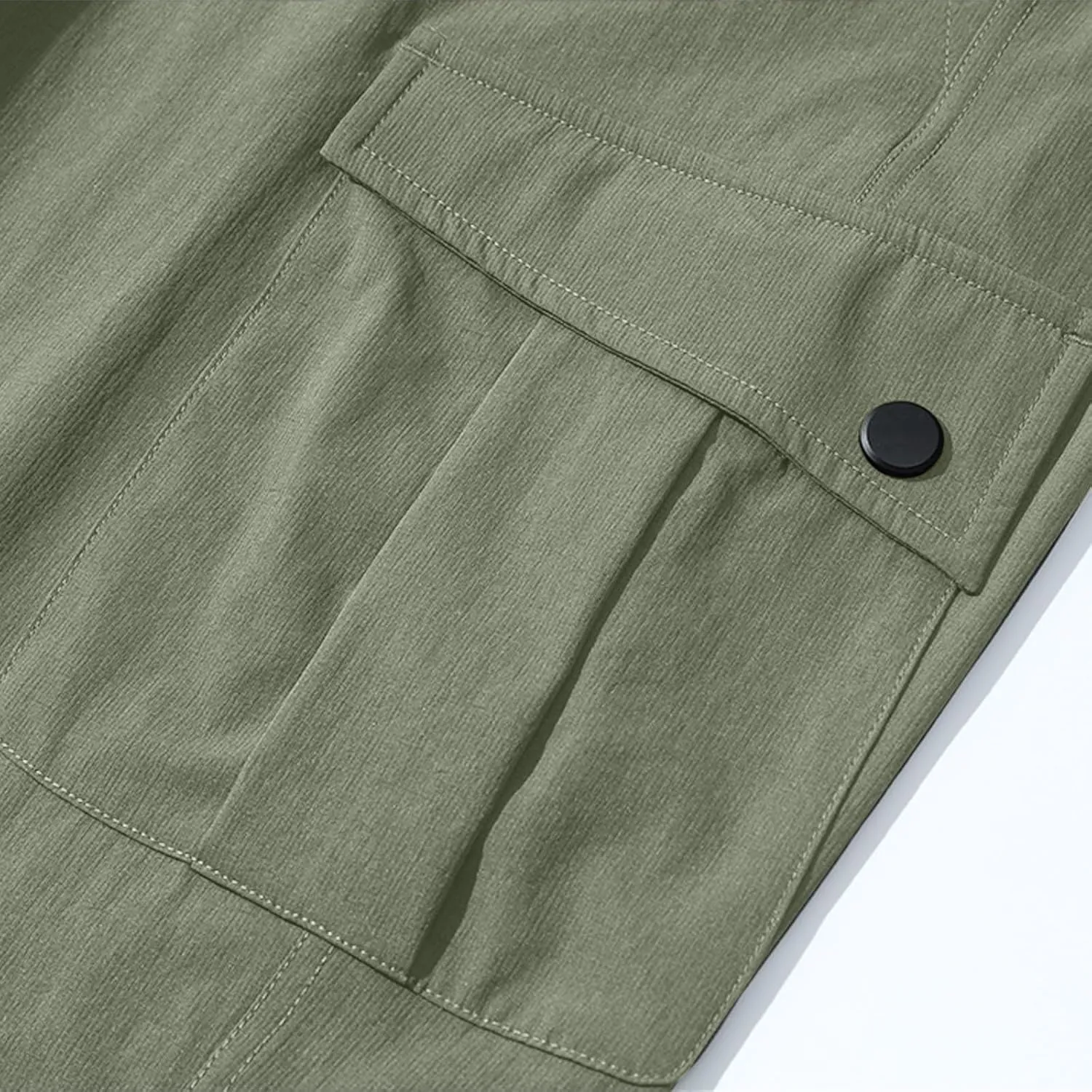 Mens Casual Joggers Pants Elastic Drawstring Tapered Cargo Hiking Pants Outdoor Track Sweatpants with Multi Pockets