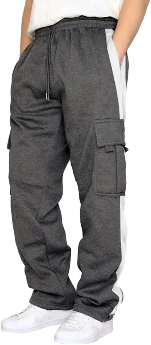 Mens Chinos Pants Slim Fit Male Color Block Sweatpants Tether Large Size Pant Loose Autumn And Winter Pants For