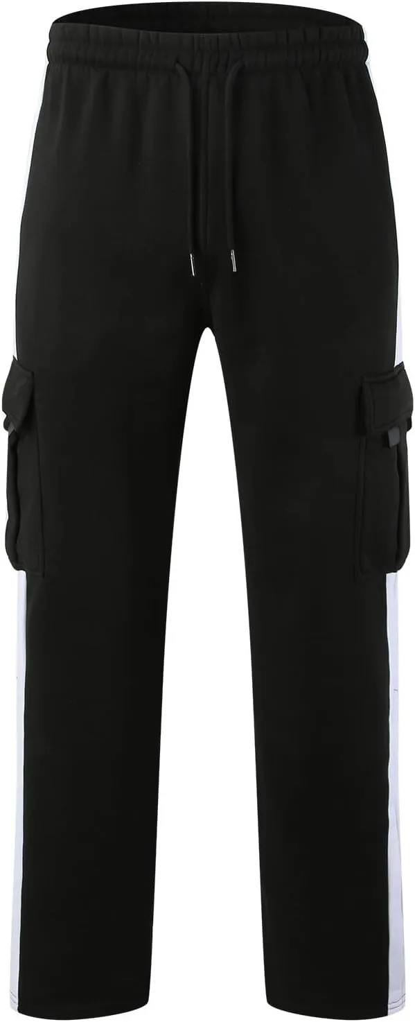 Mens Chinos Pants Slim Fit Male Color Block Sweatpants Tether Large Size Pant Loose Autumn And Winter Pants For