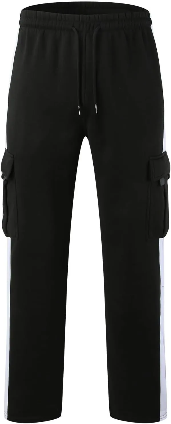 Mens Chinos Pants Slim Fit Male Color Block Sweatpants Tether Large Size Pant Loose Autumn And Winter Pants For