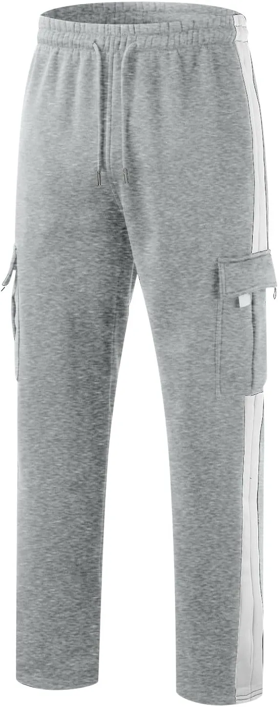 Mens Chinos Pants Slim Fit Male Color Block Sweatpants Tether Large Size Pant Loose Autumn And Winter Pants For