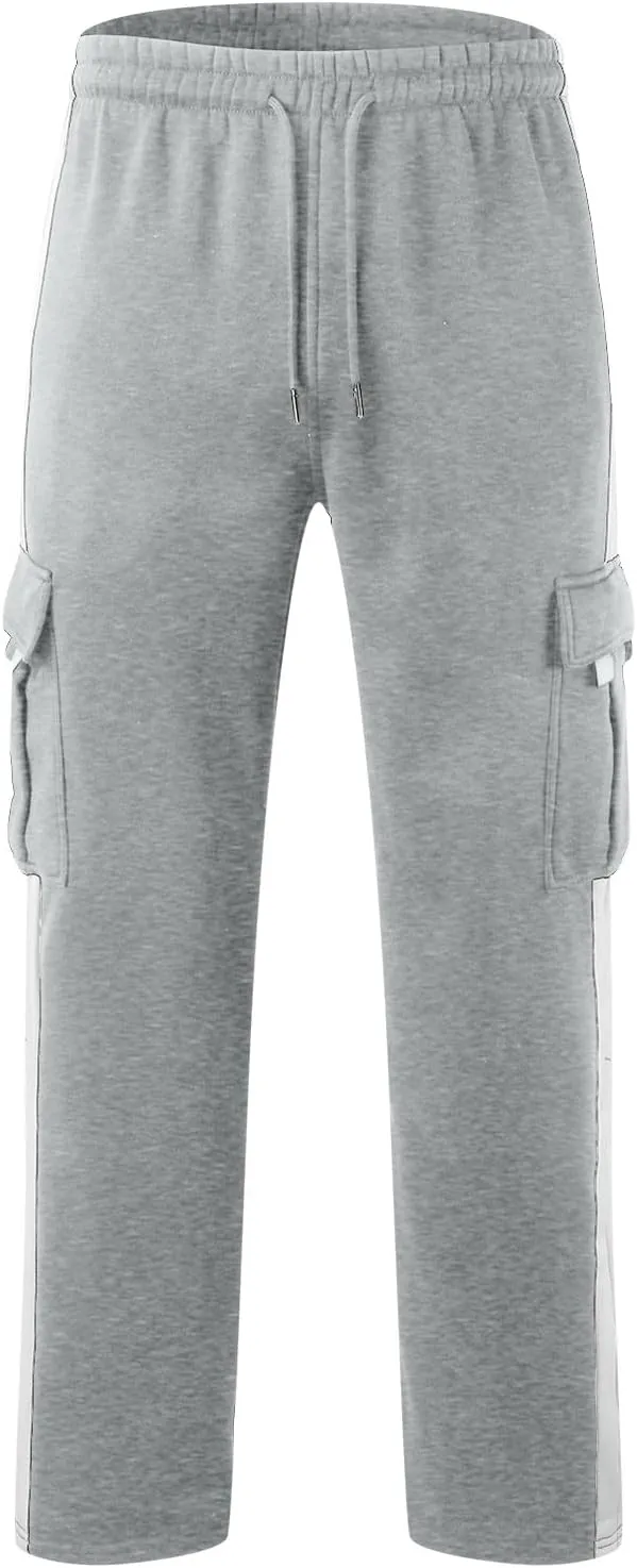 Mens Chinos Pants Slim Fit Male Color Block Sweatpants Tether Large Size Pant Loose Autumn And Winter Pants For