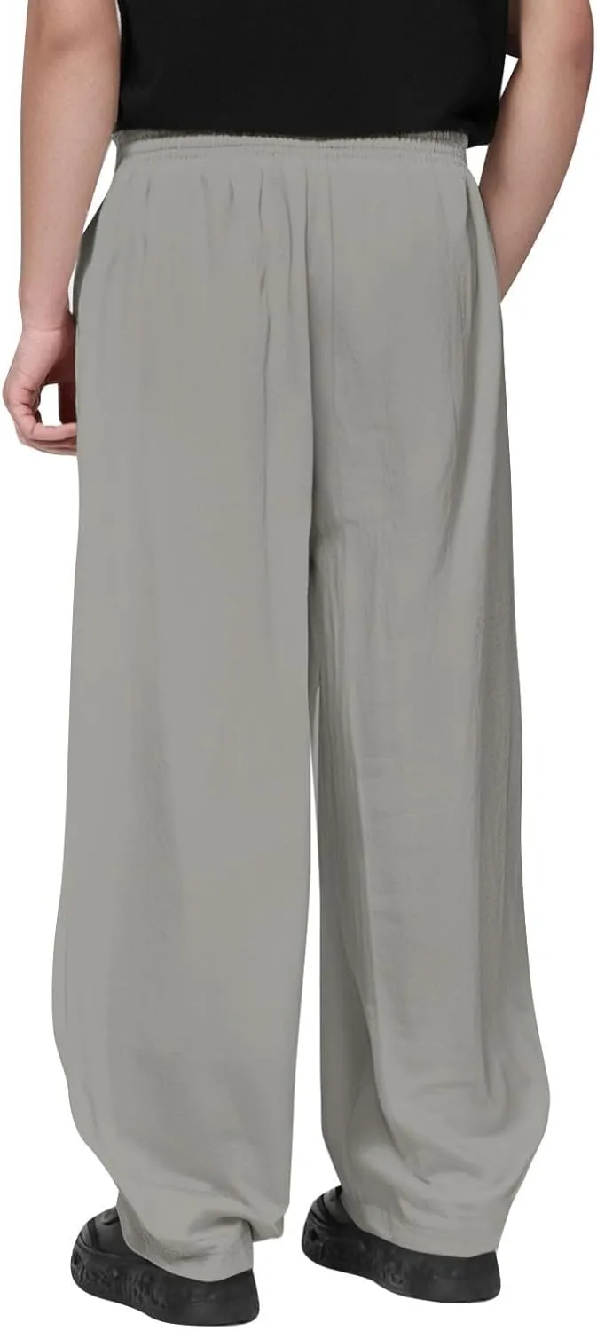 Men's Hip-hop Pants Breathable Linen Loose Casual Daily Sports Home Pants 2025
