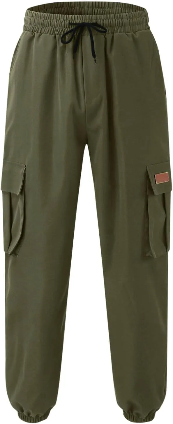 Men's Lightweight Hiking Pants Slim Fit Jogger Cargo Stretch Joggers Golf Work Pants for Men Travel Outdoor Pants