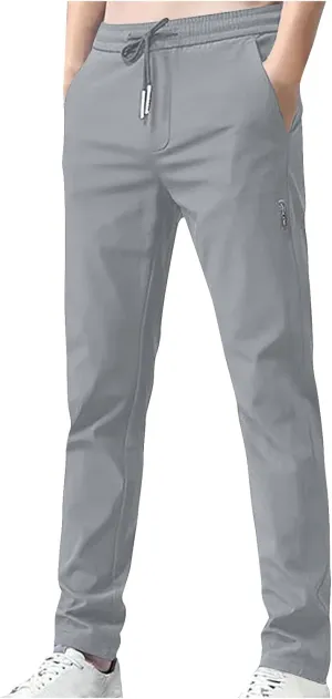 Mens Pants - Drawstring Waist Stretch Tapered Joggers Sweatpants Chinos Pants with Pockets Summer Slim Casual Classic Trouser Mint Green