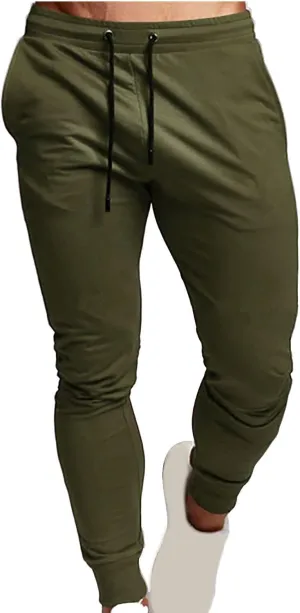 Men's Sport Pant Outdoor Workout Gym Training Jogger Trousers Slim Fit Breathable Drawstring Tapered Pant with Pocket