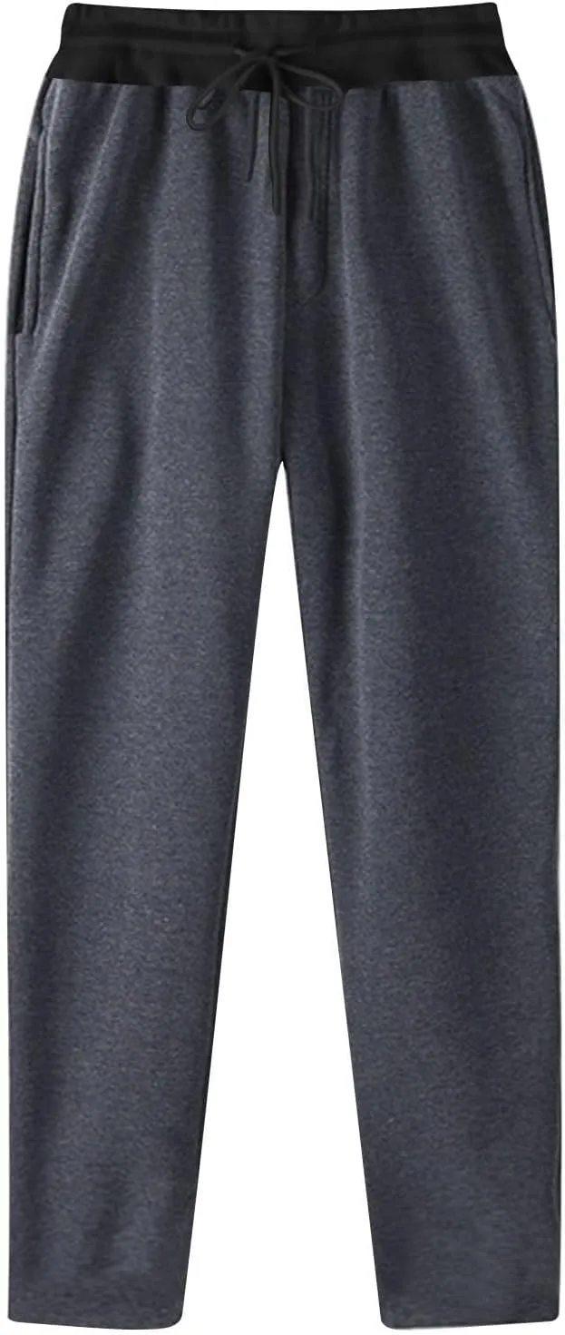 Men's Straight Sweater Pants Color Matching Waist Casual Sports Polyester Casual Pants Sweater Pants