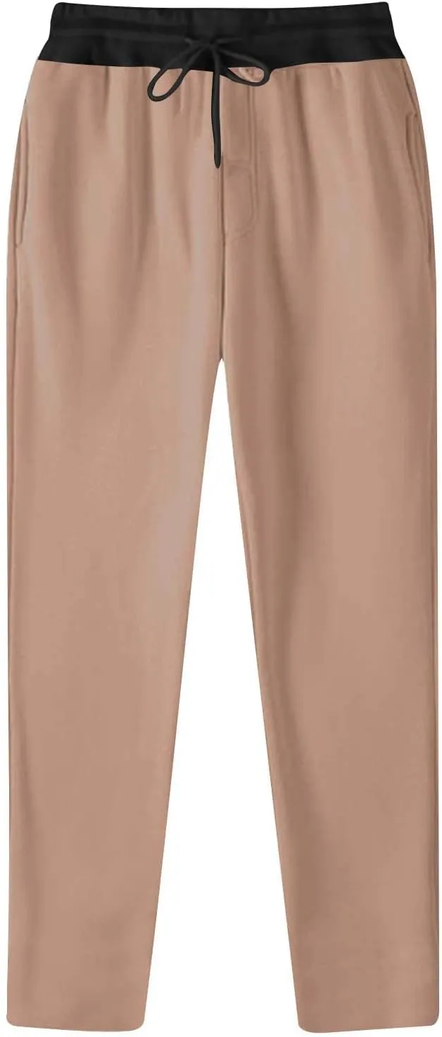 Men's Straight Sweater Pants Color Matching Waist Casual Sports Polyester Casual Pants Sweater Pants