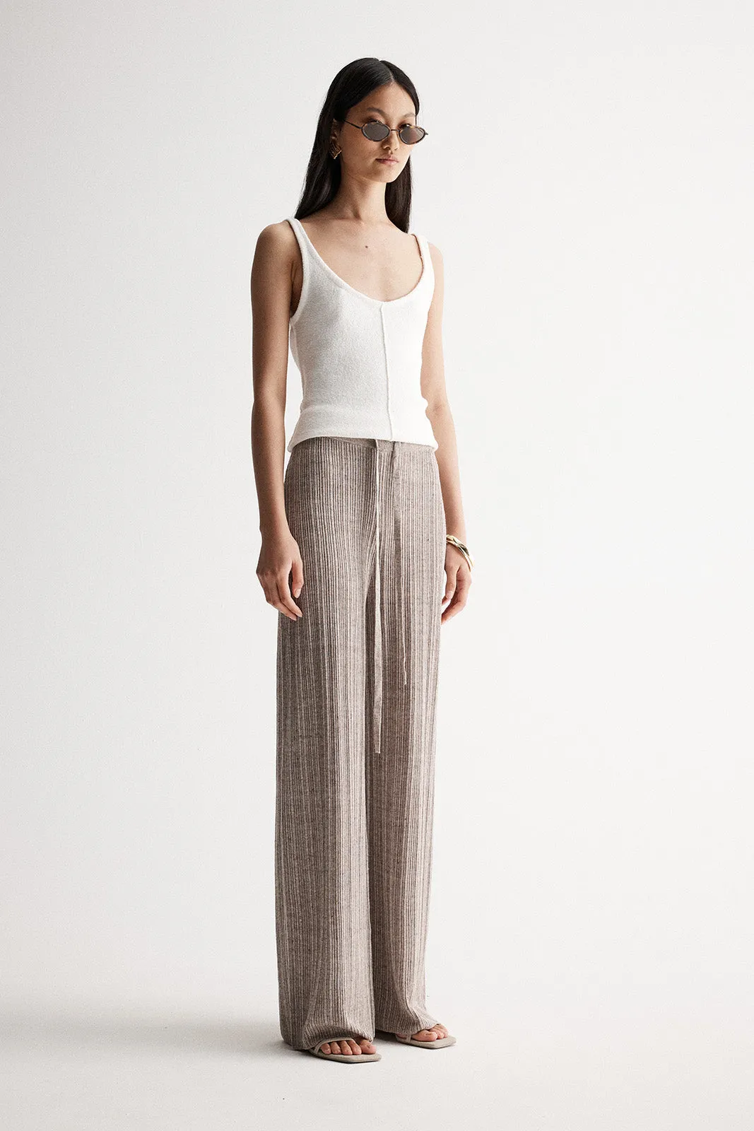 Oscar Knit Pant Dark Taupe