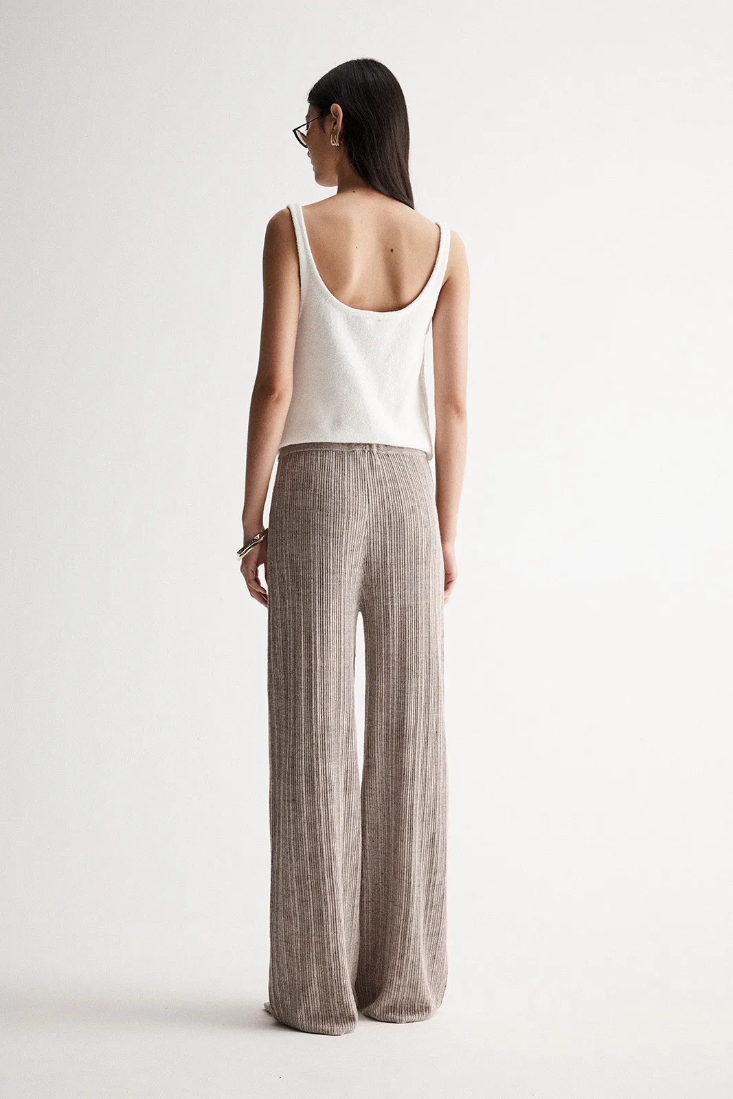 Oscar Knit Pant Dark Taupe