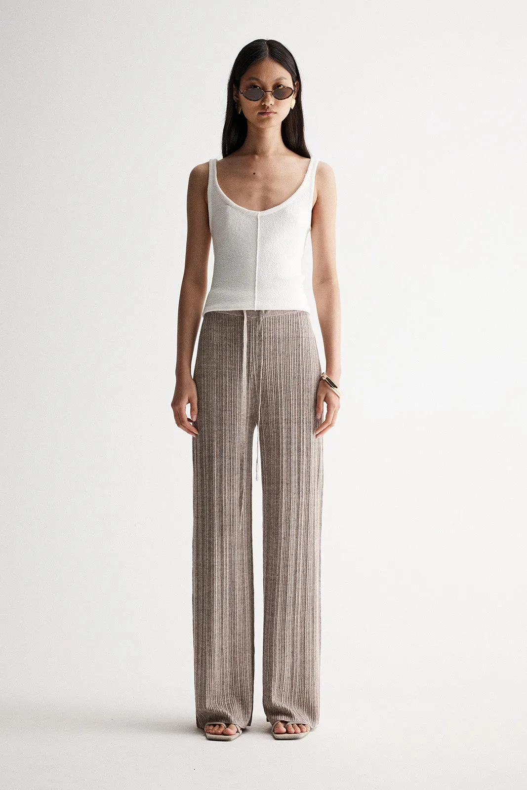Oscar Knit Pant Dark Taupe