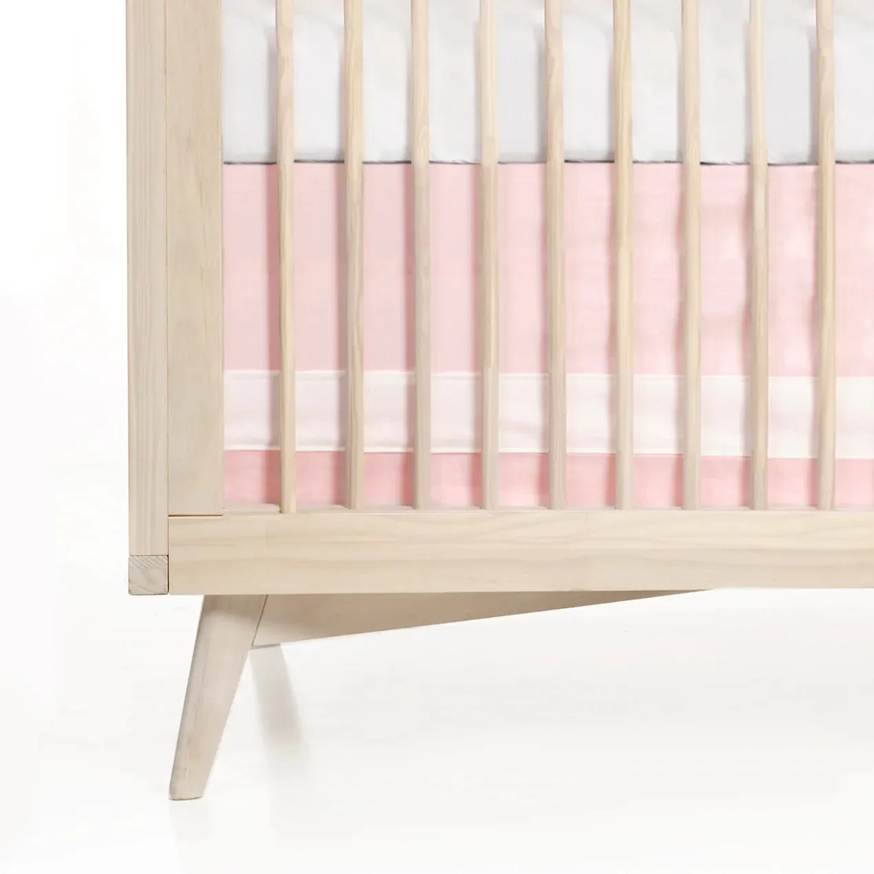 SOLID CRIB SKIRT - BLUSH