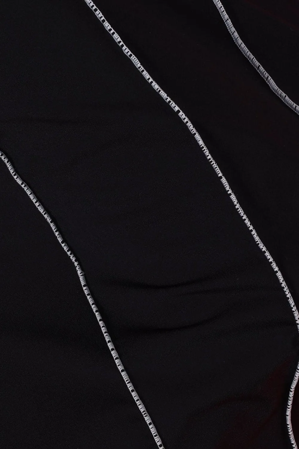 Stitch Detail Fitted Maxi Skirt