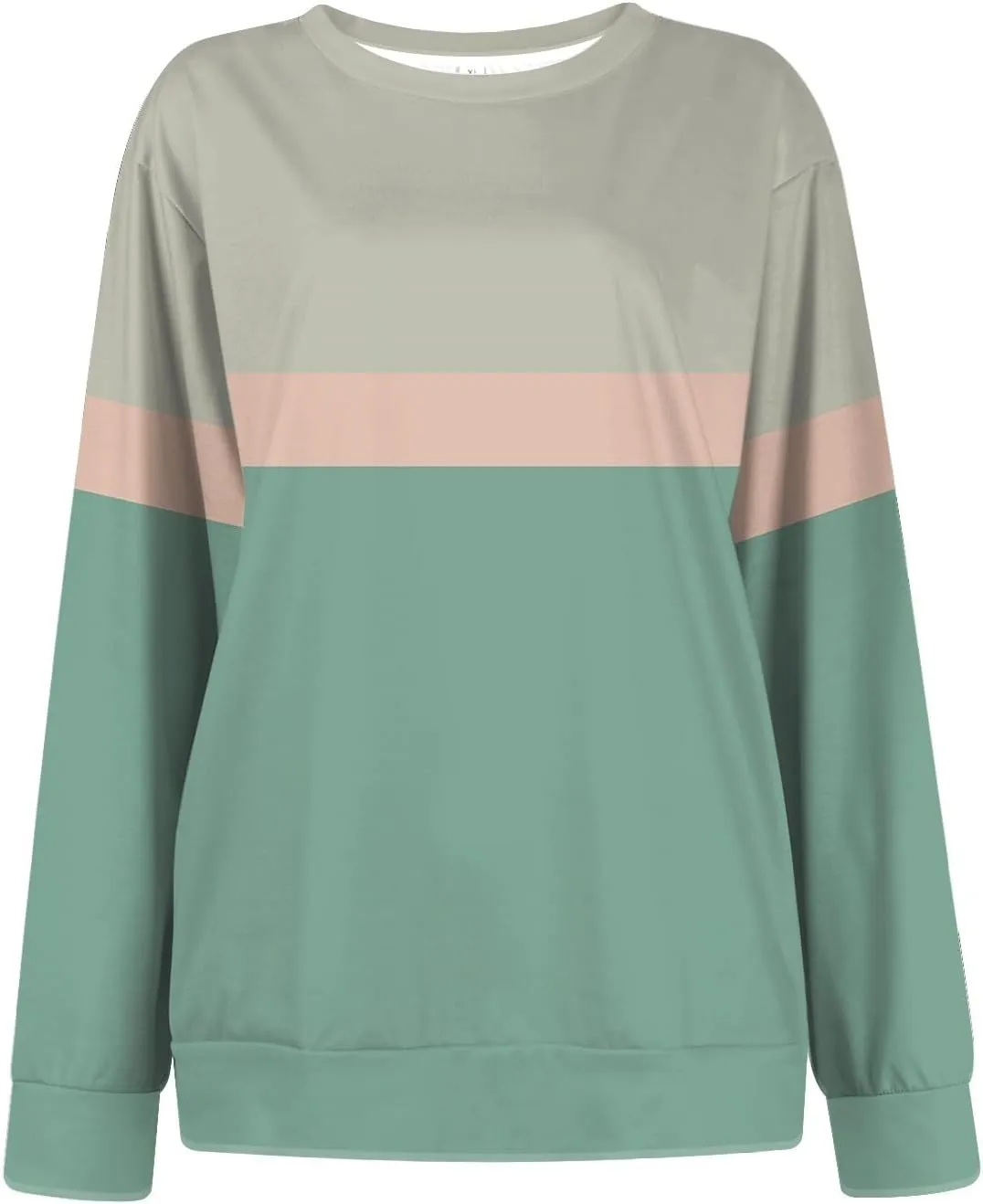 Sweatshirts For Women 2024 Fall Crewneck Striped Tunic Tops Casual Long Sleeve Shirts Trendy Pullover Outfits