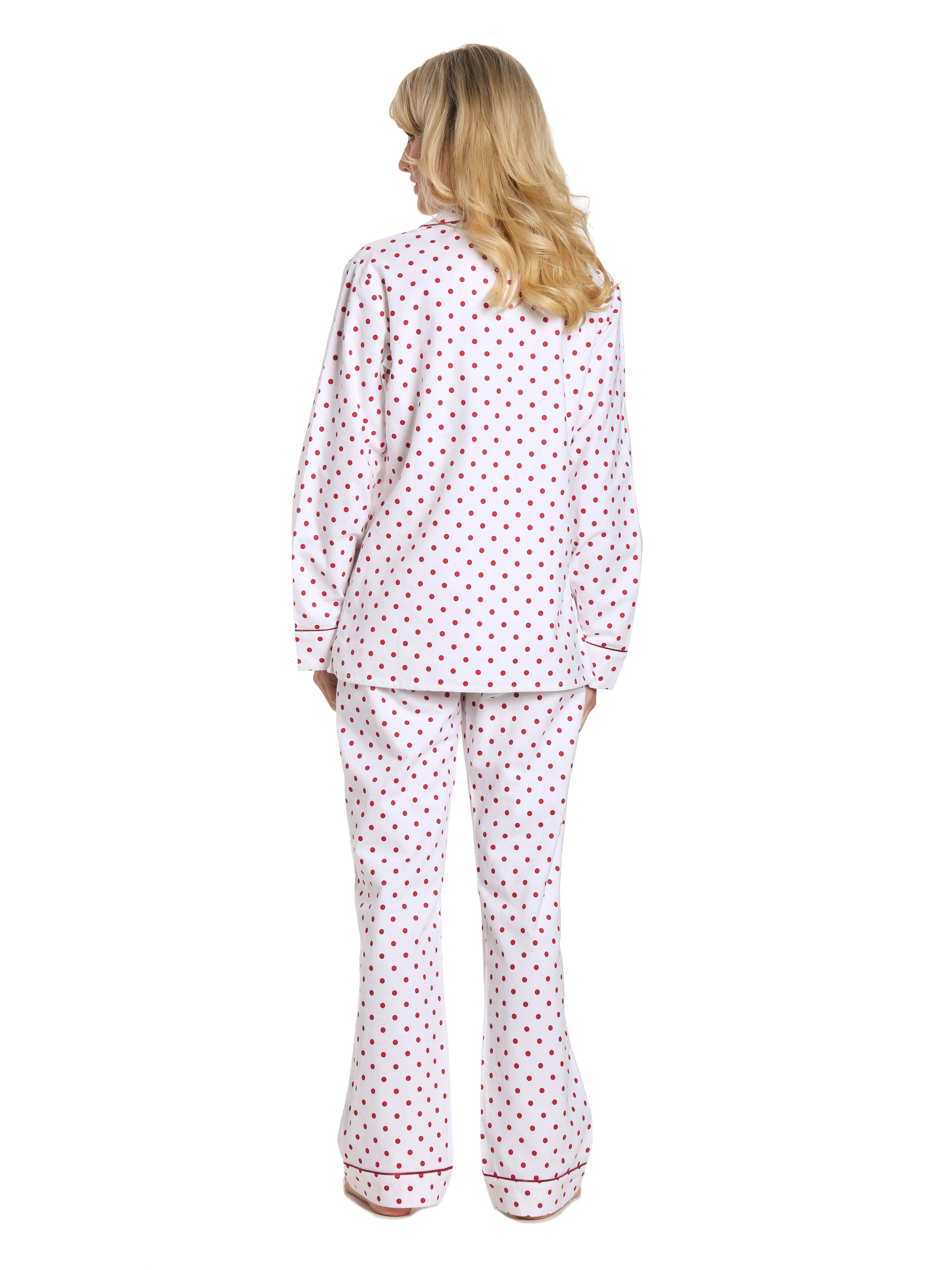 Womens Premium 100% Cotton Flannel Pajama Sleepwear Set
